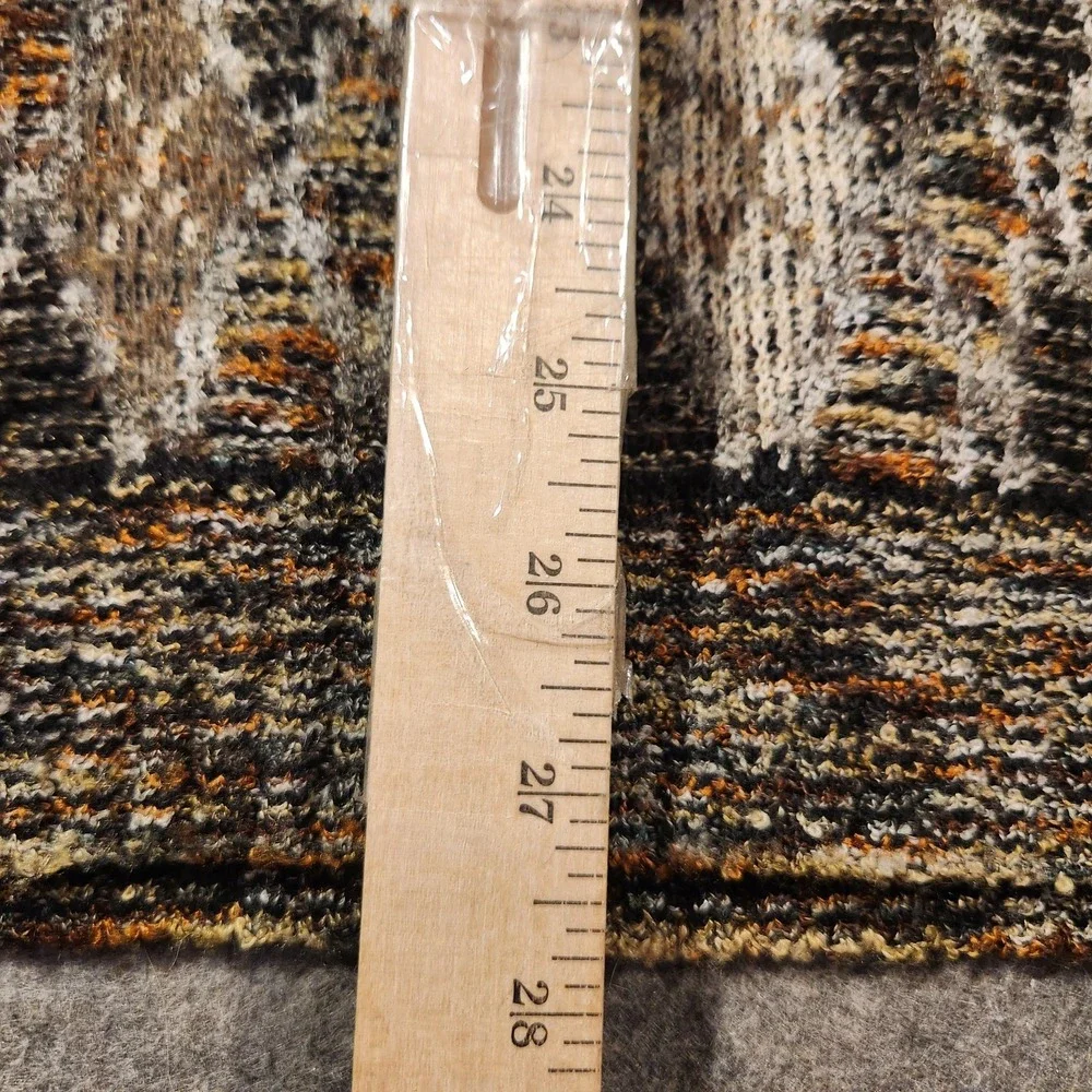 Riscatto Sweater Mens Large Brown Multi Color V‎ Neck Knit Made Italy Textured